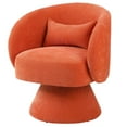 thumbnail image 2 of EBQOSK Swivel Accent Chair Armchair, Round Barrel Chair in Fabric for Living Room Bedroom Orange, 2 of 7