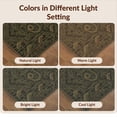thumbnail image 7 of Design&I 8'x10' Washable Area Rug Sleek Flatweave Pet Friendly Antique Serpent Avian Bamboo Design Dark Gold Bronze Decorative for King Size Bedroom, Under Bed, 7 of 7