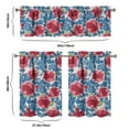 thumbnail image 6 of Kitchen Curtains and Valance Set 36 Inch Tier Pioneer Colorful Floral 3 Pieces Set Dining Room Small Curtain Drapes Cafe Curtains Valance for Home Decor Rod Pocket, 6 of 6