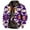 Purple, variant on BiZtdJrK Mens Aztec Fleece Jackets Ethnic Style Casual Zipper Winter Warm Coat Vintage Print Loose Fit Long Sleeve Coats Clearance Items Black XL