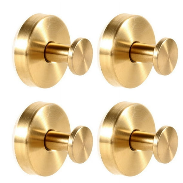 Gancho para Ropa con Ventosa de Acero Inoxidable, Gancho para Toallas de Baño y Cocina, Sin Perforaciones, con Ventosa Sin Costuras, Color Dorado