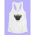 thumbnail image 3 of Face Of A Pug Dog Tank Women -Image by Shutterstock, Female Large, 3 of 4