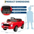 thumbnail image 2 of 12V Licensed Shelby Kids Electric Ride-On Car – Remote Control, Bluetooth, Shock Absorbers & LED Lights, 2 of 9