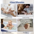 thumbnail image 2 of Bebbly Bañera para Bebé con Soporte Metálico, Tina 2 en 1 con Cambiador, Altura Cómoda para Mamá, Compartimentos y Repisa, Plegable y Segura, Ideal para Baño, Cambio y Almacenaje (Blanco), 2 of 8