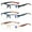 3 Pairs of Different Color, variant on 3 Pack Mens Half Rimless Sport Reading Glasses +3.0, Black Plastic Readers 3.0