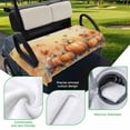 thumbnail image 5 of Golf Cart Seat Covers for 2 Seater,Orange Pumpkin Fall Microfiber Cart Seat Towel Blanket,Thanksgiving Maple Leave Farmhouse Absorbent Breathable NonSlip Bench Seats Protector for Golf Course 51"x31", 5 of 9