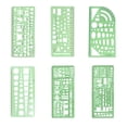 thumbnail image 1 of Conjunto de plantillas de dibujo Regla Plantillas de bricolaje para estudiantes Herramienta de dibujo circular, 1 of 5