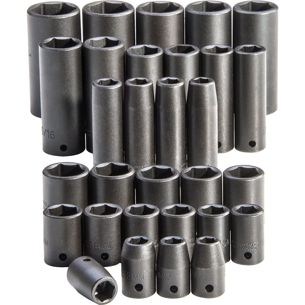 Proto 1/2In Drive Impact Socket Set 30Pc