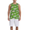 thumbnail image 4 of Easygdp Cows With Calfs Green Men's Mesh Basketball Jersey Quick Drying Sleeveless Shirts Fitted Muscle Tank Tops Sport Round Neck T-Shirt - X-Large, 4 of 9