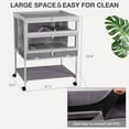 thumbnail image 3 of Aivituvin Guinea Pig Cage, Moveable Metal Frame Hamster Cage Anti-Chewing with Aluminium Alloy Edge, Hideouts, Ramps, Seesaws Chewing Toy, Deeper Pull-Out Leakproof Tray for Indoor Outdoor（White）, 3 of 6