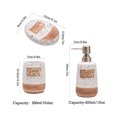 thumbnail image 2 of Qeeadeea/Bathroom Accessories Set, Accesorios Para Baño, 4 Pcs/Ceramic Gift Contain Toothbrush Cup, Soap Dispenser, Soap Dish-grey-4 set, 2 of 6