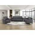 thumbnail image 3 of Lexicon Malcolm Faux leather Chair in Dark gray, 3 of 12