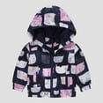 thumbnail image 4 of ATOGUTA Girls' Outerwear Jackets & Coats Cute Print Zip Jacket Hooded Trench Lightweight Kids Coats Windbreaker Casual Outerwear Pink, Size 2T-7, 4 of 4
