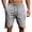Dark Gray, variant on Mens Linen-Look Casual Shorts, Breathable Lightweight Weave with Elastic Drawstring Waist and Fashionable Contrast Trim Black L