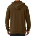 thumbnail image 3 of SYMOID Big & Tall Men's 4XL Coffee Zip-Up Hoodie - 100% Polyester Durable, Wrinkle-Free with Kangaroo Pocket for Everyday & Athleisure Wear, 3 of 6