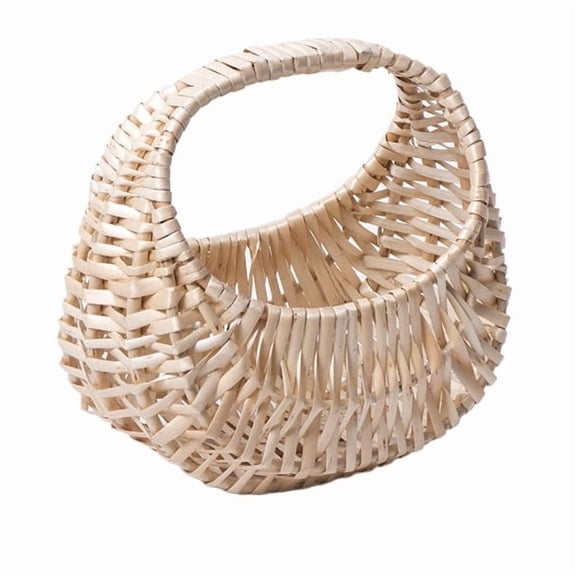 1Pc/3Pcs Small Wicker Basket with Handle, Woven Flower Girl Basket without Liner, Decorative Eggs Candy Basket, Willow Rattan Basket for Wedding, Gifts, Camping, Home Decor