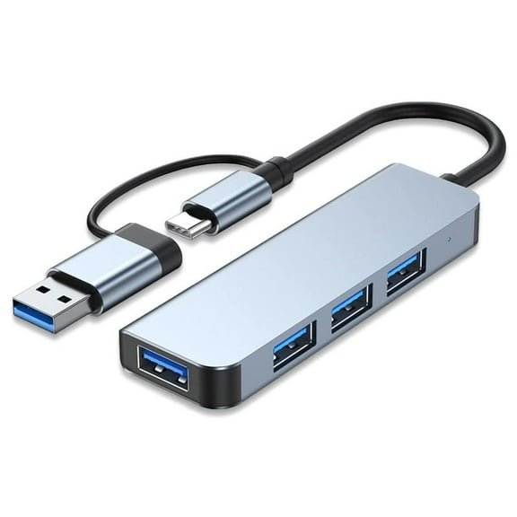 USB Hub 3.0 4 Ports, USB C/USB A to USB Adapter, MVBOONE USB Splitter for MacBook Pro, iMac, PC, Ps4 5, Surface Pro, Flash Drive, Samsung, Windows, Keyboard, Printers, Mouse