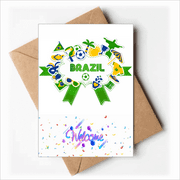 Soccer Football Brazil Cultural Welcome Back Greeting Cards Envelopes Blank
