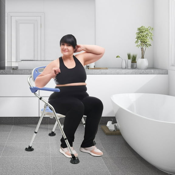 Foldable Shower Seat, Folding Bath Chair, Heavy Duty Shower Chair for Hygiene, Hemorrhoid, and Postnatal Recovery.