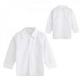 thumbnail image 5 of XBASW Toddler Baby Boys Long Sleeve Shirt Button down Dress Shirt Solid Color Blouses Tops Performance Clothing for Kids 1-8T, 5 of 6