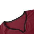 thumbnail image 4 of DeHolifer Scrubs for Women Set Petite Wide Leg Pants and Short Sleeve V-Neck Scrub Top Two Piece Nursing Uniforms Cozy Workwear Red M, 4 of 7