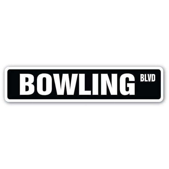 Bowling Street [3 Pack] of Vinyl Decal Stickers | Indoor/Outdoor | Funny decoration for Laptop, Car, Garage , Bedroom, Offices | SignMission
