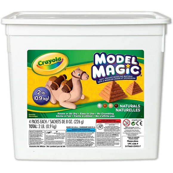 Producto: Crayola Model Magic Naturals, Arcilla Modeladora, Cubo 2000mlb, Regalo, 226ml