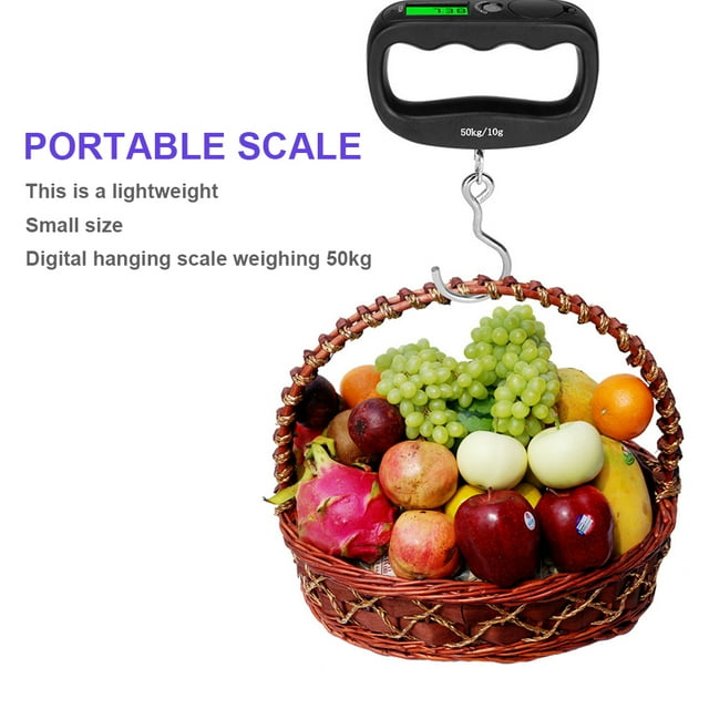 Báscula colgante Digital Matsuzay 50kg LCD portátil negro