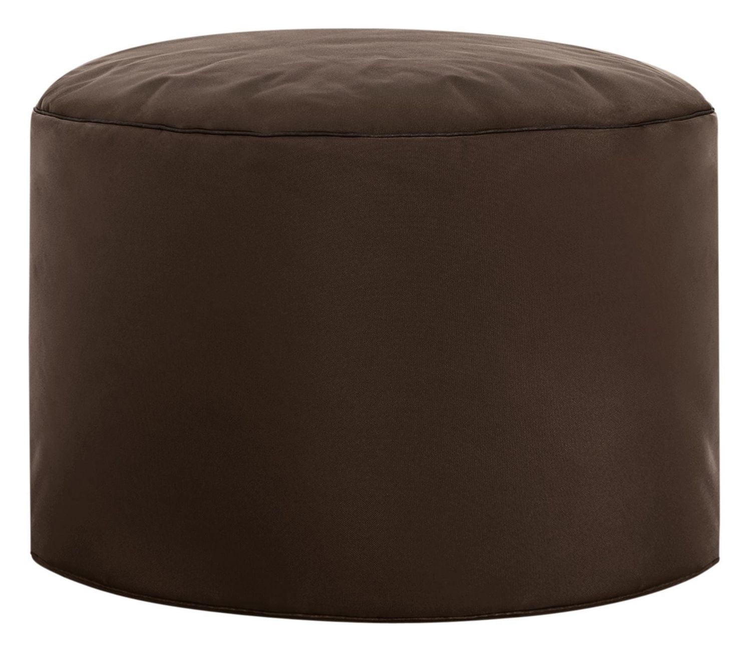 Gouchee Home Dotcom Brava – Pouf rond imperméable de couleur chocolat avec billes de polystyrène, fabriqué au Canada, élégant et léger, pour le salon ou la chambre à coucher.
