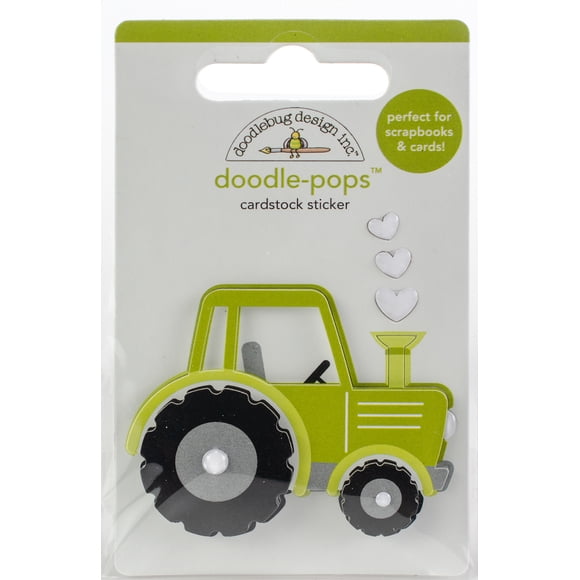 Doodlebug Doodle-Pops 3D Stickers-Trusty Tractor