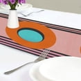 thumbnail image 4 of Yayeee Table Runner 70 inches Long Home Kitchen Dinning Party Decoration, Orange Circle, 4 of 7