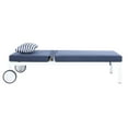 thumbnail image 4 of SAFAVIEH Yves Outdoor Sun Lounger, Navy/White, 4 of 12