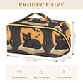 thumbnail image 4 of FORMRS Makeup Bag Travel Cosmetic Organizer for Women Fold Flat Zipper Pouch with Handle, Orange Halloween Cat, 4 of 8