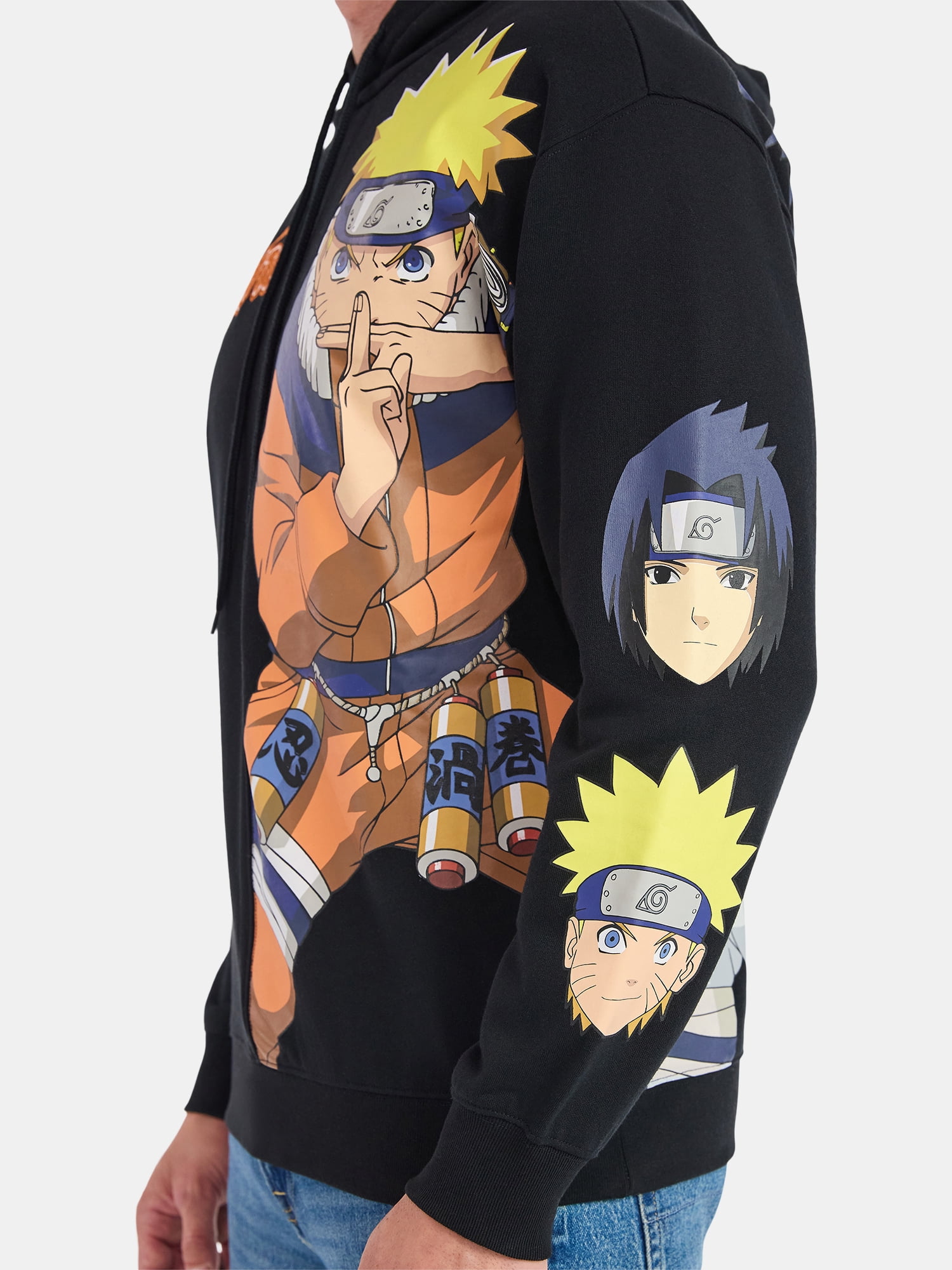 Naruto Men's and Big Men's Front and Back Graphic Hoodie, Sizes S-3XL