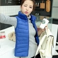 thumbnail image 3 of Chaqueta de plumón ultrafina para mujer, chaleco de otoño e invierno, sección corta delgada, talla grande, 3 of 5