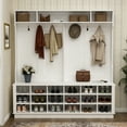 thumbnail image 2 of MONSLIPA 63" Wide Hall Tree with Hook and 18 Cube for Storage, 2 of 6