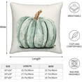 thumbnail image 5 of Fall Pumpkin Pillow Covers 20x20 Inch Set of 2 Autumn Teal Watercolor Pumpkin Decorative Throw Pillows Farmhouse Fall Outdoor Decor Thanksgiving Pillowcase Linen Cushion Covers for Home Sofa Bed, 5 of 6