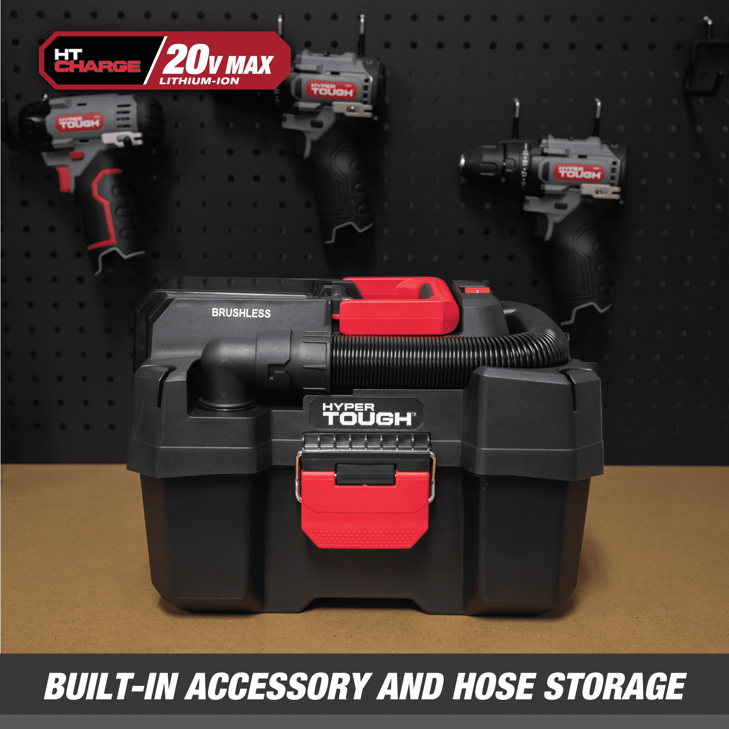 Hyper Tough 1.5-Gallon Wet Dry Vacuum, 20V Max, Cordless, Tool Only