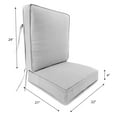 thumbnail image 6 of Jordan Manufacturing 45" x 22" Veranda Citrus Green Solid Rectangular Outdoor Deep Seat Chair Cushion Set with Ties and Welt, 6 of 15