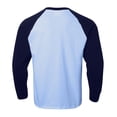 thumbnail image 5 of Bibifish Mens T-Shirts Contrast Raglan Sleeve Crew Neck Long Sleeve Plain Basic Undershirt Tees, 5 of 5