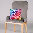 thumbnail image 3 of Everything Comfy Giraffe Print Decorative Throw Pillow, 16x16 Inch, Rainbow Gradient,, 3 of 4