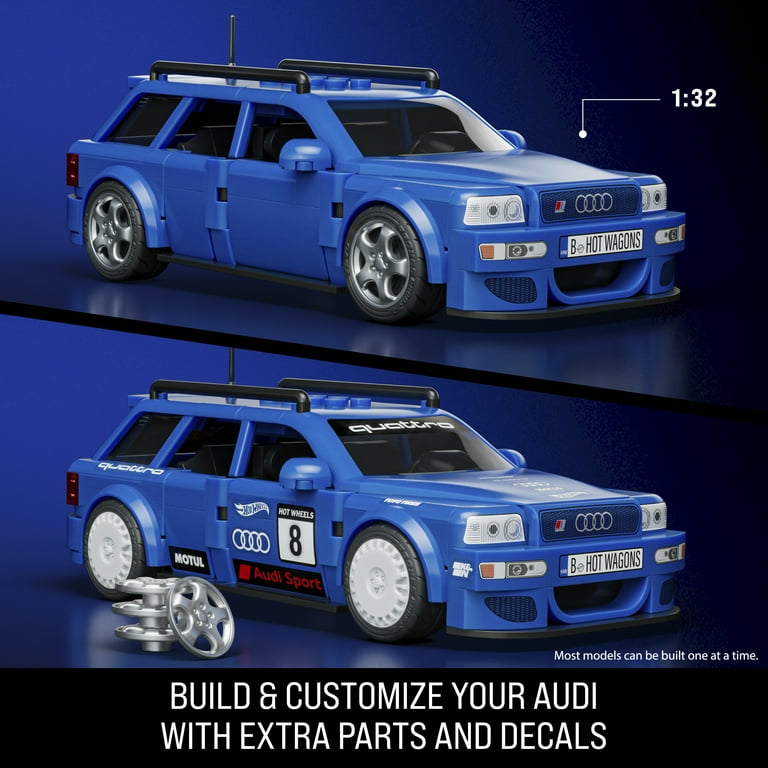 MATTEL BRICK SHOP, 253 Pieces, Buildable 1:32 Scale Audi Avant RS2