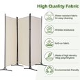 thumbnail image 2 of Dkelincs 3 Panel Room Divider Folding Privacy Screen Portable Freestanding Partition Room for Home & Office, Beige, 2 of 7