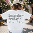 thumbnail image 5 of You are Enough Dear Person Behind Me Shirt Women Mental Health Matters Inspirational Tshirts Positive Tees Tops，soft womens tee shirts，ladies tshirts、summer womens shirts、t-shirts for women cotton, 5 of 6
