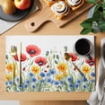 thumbnail image 2 of Vintage Red Blue Watercolor Flower Placemats Set of 1, Independence Day Non-Slip Place Mats Washable Table Mats for Kitchen Dining Table Decorations Indoor/Outdoor, 2 of 9