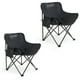 thumbnail image 1 of Silla Plegable para Camping Pesca Playa y Exteriores de Lona Impermebale Ligera Silla para Exterior Ergonomica con Estructura de Acero y Funda Transportadora Set de 2 Sillas (Negro), 1 of 5