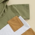 thumbnail image 6 of Bagilaanoe 2pcs Toddler Baby Boy Shorts Set Contrast Color Short Sleeve Hooded T-Shirt Tops + Shorts 6M 12M 18M 24M 3T Kids Casual Summer Clothes, 6 of 8