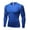 Blue, variant on Men's Long Sleeve Compression Shirt, Athletic Workout Base Layer, Men's Thermal Top-LIME-L