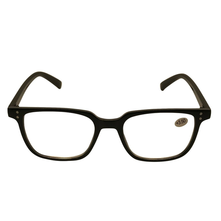 Oval Reading Glasses +3.50 Blue Light Blocking Spring Hinged Acetate Plastic Translucent Blue Spring Hinges Acetate Oval Blue Light  main image 4