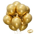 thumbnail image 1 of Globos metálicos JHBVHBH dorados 30 cm 100 unidades para decoración de fiestas, 1 of 6